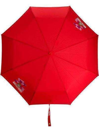 Moschino зонт с декором Teddy и логотипом 8054OPENCLOSEC