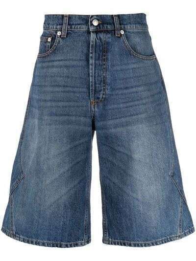 Alexander McQueen джинсовые шорты средней посадки
