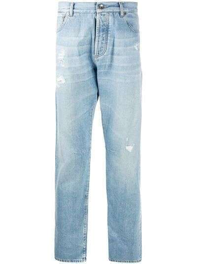 Brunello Cucinelli джинсы свободного кроя с эффектом потертости
