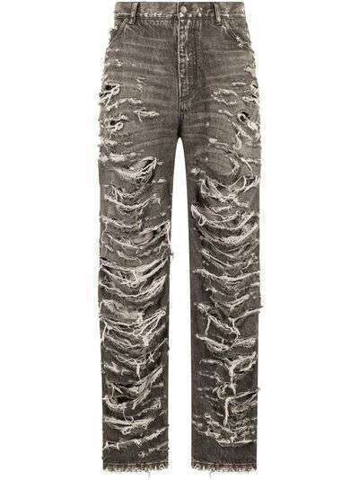 Dolce & Gabbana широкие джинсы с прорезями