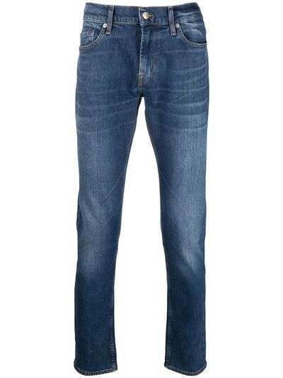 7 For All Mankind джинсы скинни с заниженной талией