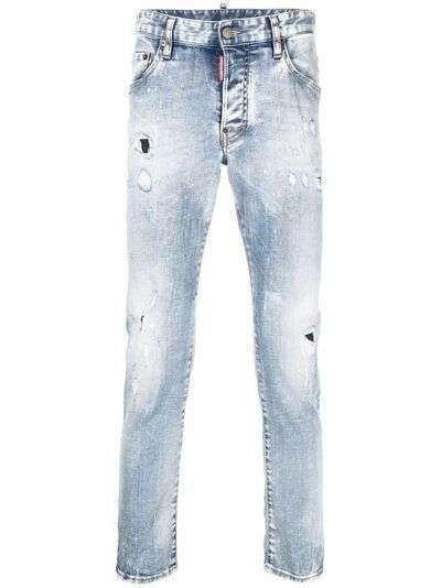 Dsquared2 джинсы скинни с прорезями