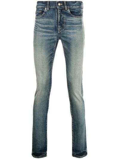 Saint Laurent джинсы скинни с эффектом потертости