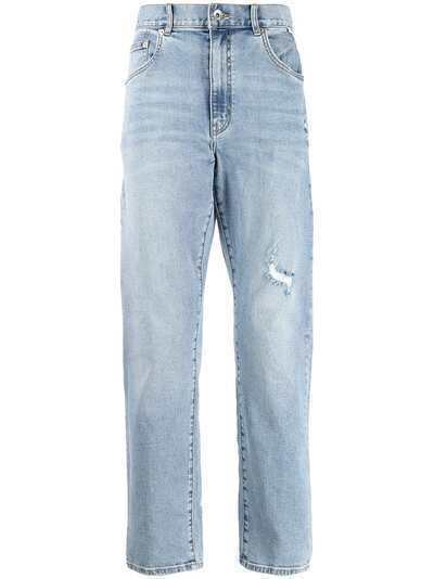 FIVE CM прямые джинсы с эффектом потертости