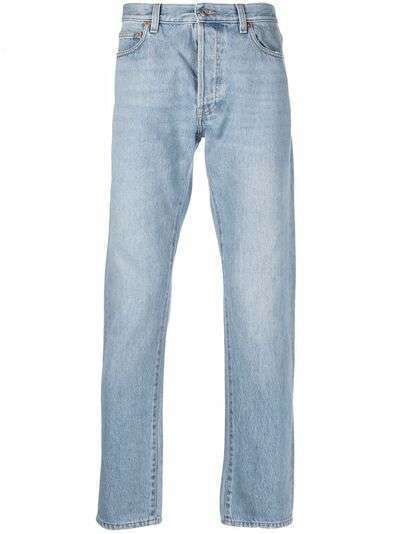 Valentino прямые джинсы с эффектом потертости
