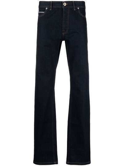 Brioni прямые джинсы с нашивкой-логотипом