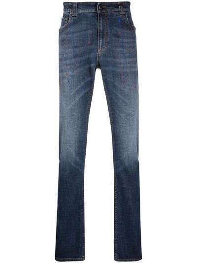 ETRO джинсы с эффектом разбрызганной краски