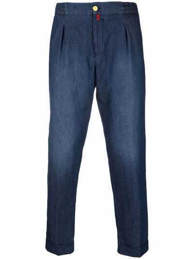 Kiton джинсы средней посадки с эластичным поясом