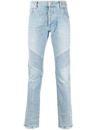 Balmain джинсы кроя слим с отделкой в рубчик