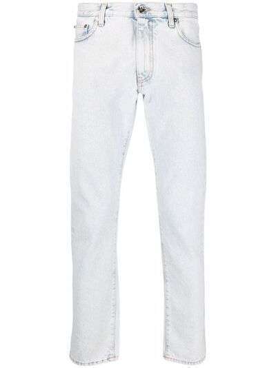 Off-White узкие джинсы с полосками Diag