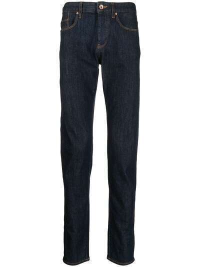 Armani Exchange узкие джинсы с заниженной талией