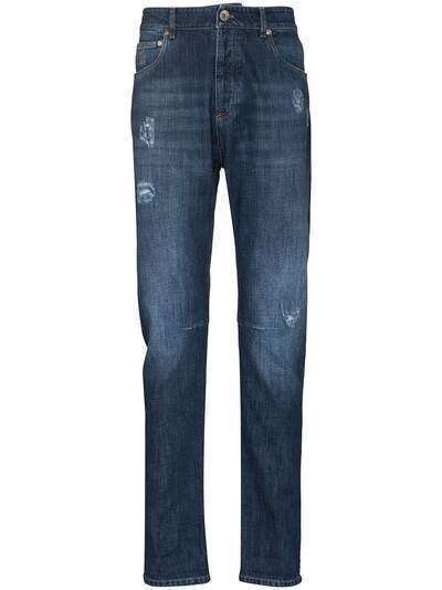 Brunello Cucinelli прямые джинсы с эффектом потертости