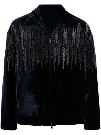 Emporio Armani бархатная куртка на молнии