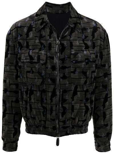 Giorgio Armani куртка на молнии с графичным принтом