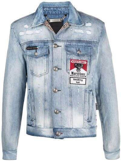 Philipp Plein джинсовая куртка с аппликацией Marvelous