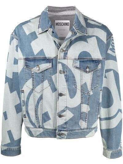 Moschino джинсовая куртка с графичным принтом