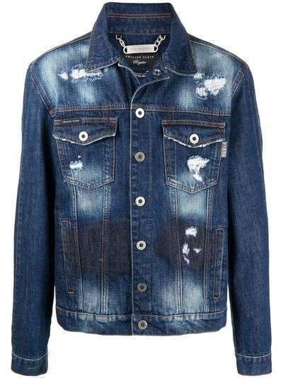 Philipp Plein джинсовая куртка Bandana Paisley