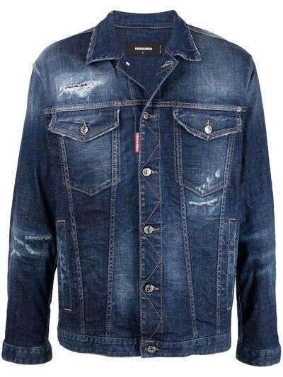 Dsquared2 джинсовая куртка с прорезями
