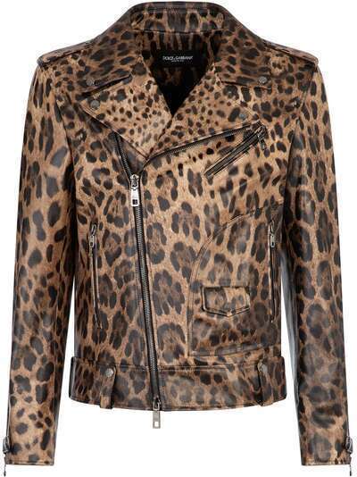 Dolce & Gabbana куртка с леопардовым принтом