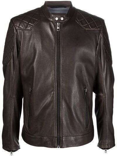 BOSS zip-up leather jacket