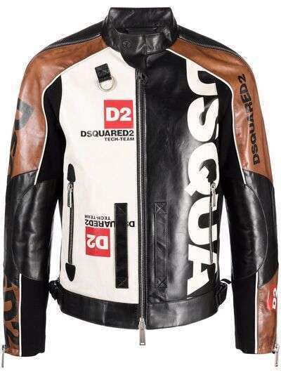 Dsquared2 байкерская куртка со вставками