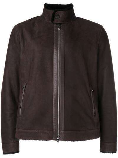 Corneliani lined leather jacket