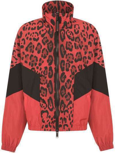 Dolce & Gabbana куртка на молнии с леопардовым принтом