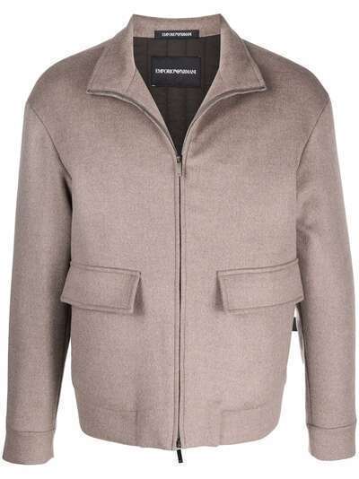Emporio Armani шерстяная куртка с высоким воротником