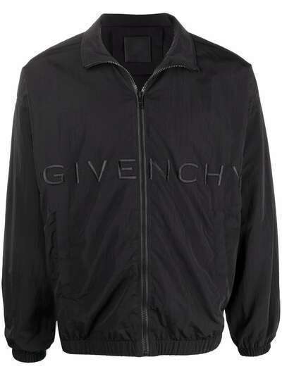 Givenchy куртка на молнии с вышитым логотипом
