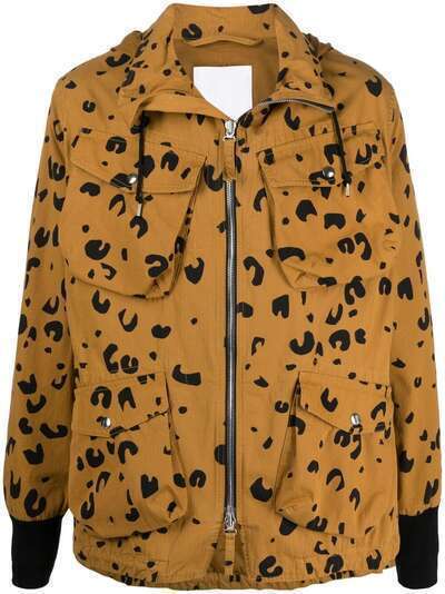 Kenzo куртка на молнии с леопардовым принтом