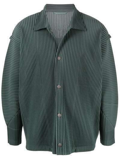 Homme Plissé Issey Miyake pleated buttoned jacket