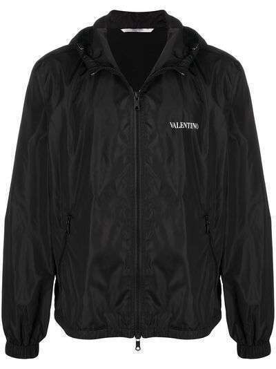 Valentino куртка с капюшоном и логотипом