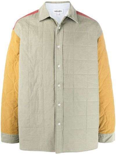 Kenzo куртка-рубашка Tilleul со вставками