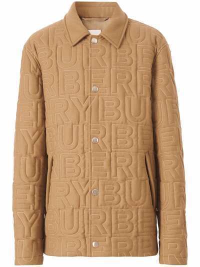 Burberry куртка-рубашка с логотипом