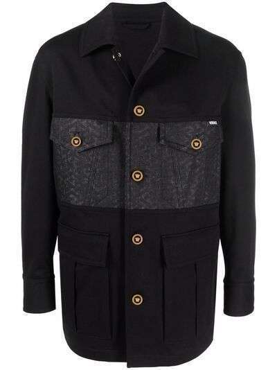 Versace куртка-рубашка со вставками