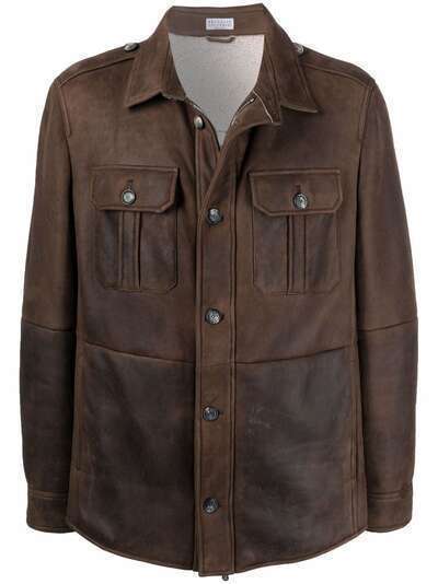 Brunello Cucinelli куртка-рубашка с накладными карманами