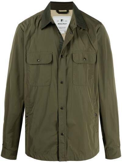 Woolrich куртка-рубашка с контрастным воротником