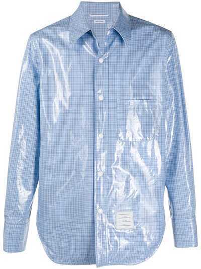 Thom Browne клетчатая куртка-рубашка