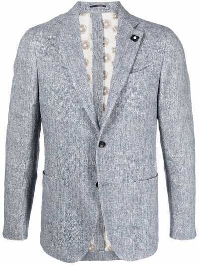 Lardini single-breasted cotton blazer