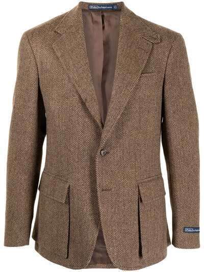 Polo Ralph Lauren пиджак с узором в елочку