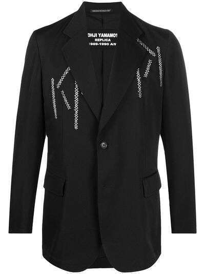 Yohji Yamamoto пиджак с вышивкой