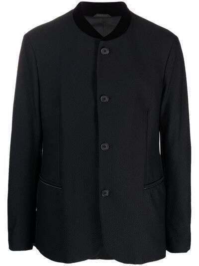 Giorgio Armani однобортный пиджак с контрастной отделкой