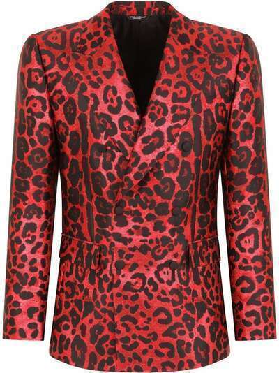 Dolce & Gabbana пиджак с леопардовым принтом