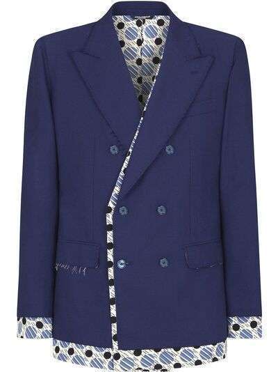 Dolce & Gabbana двубортный пиджак с контрастной окантовкой