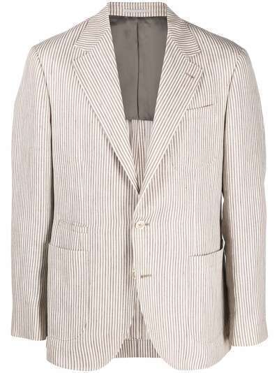 Brunello Cucinelli однобортный пиджак в полоску