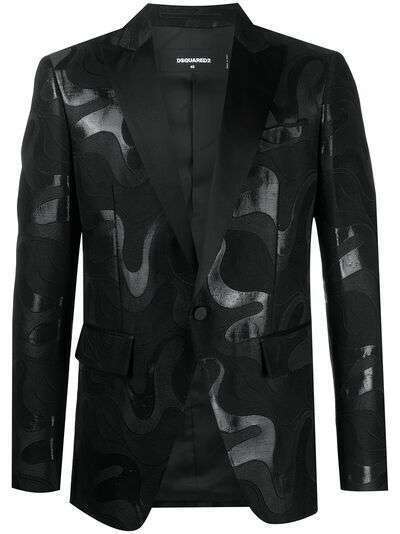 Dsquared2 однобортный пиджак с абстрактным принтом