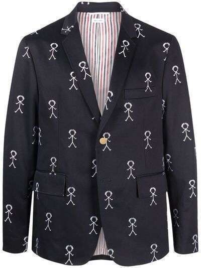 Thom Browne однобортный пиджак с декором Mr. Thom