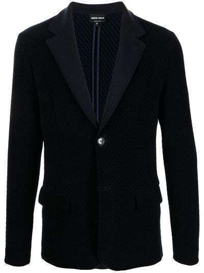 Giorgio Armani фактурный пиджак с контрастными лацканами