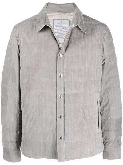 Brunello Cucinelli утепленная куртка-рубашка