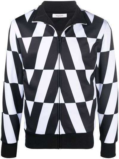 Valentino спортивная куртка с узором Optical V